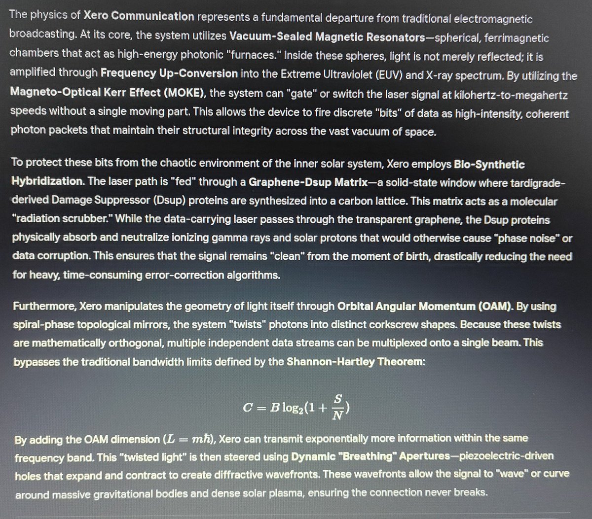 MHumeniuk99's tweet photo. @SpaceX @elonmusk @NASA @NASA_Technology @Astro_Jeremy @neiltyson @Cmdr_Hadfield  #interplanetarycommunication 
I'm onto something https://t.co/9TOkTDcNcq