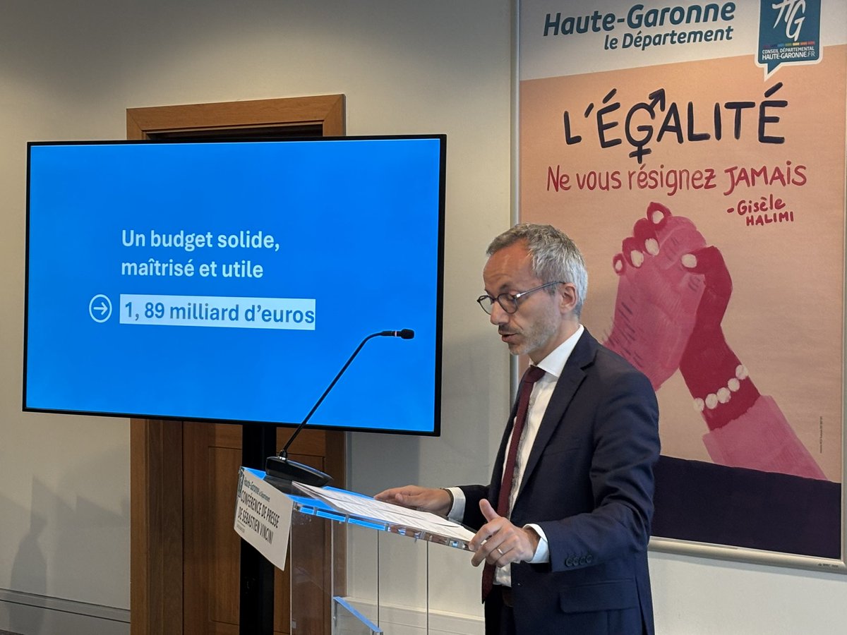 ecomnews_live's tweet image. En direct de #Toulouse pour la présentation du #budget 2026 du Département @HauteGaronne par @SebVincini : « Nous présentons un budget avant tout solide et maîtrisé qui prépare l’avenir et qui préserve un haut niveau d’investissements de 332 millions d’euros pour répondre aux