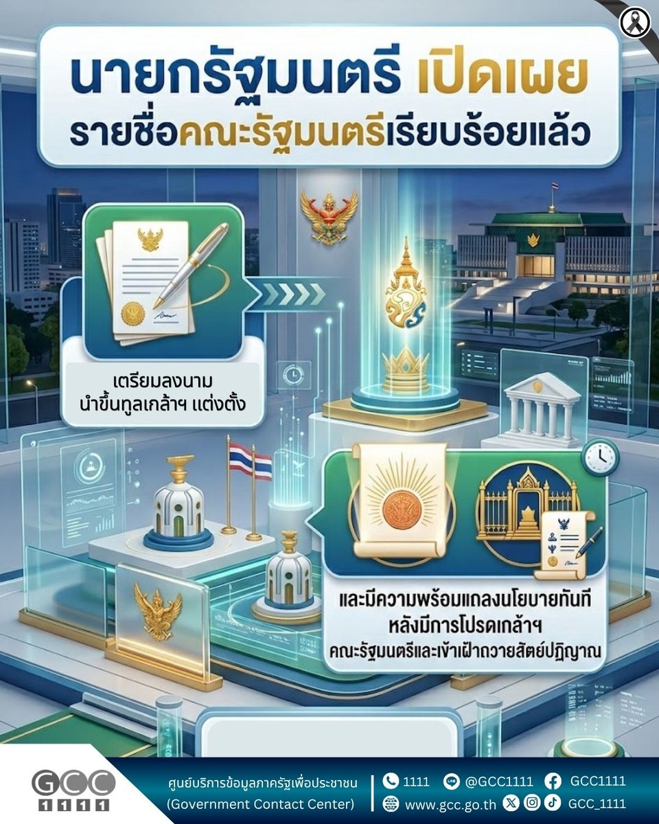 ศูนย์บริการข้อมูลภาครัฐเพื่อประชาชน (GCC1111) tweet media