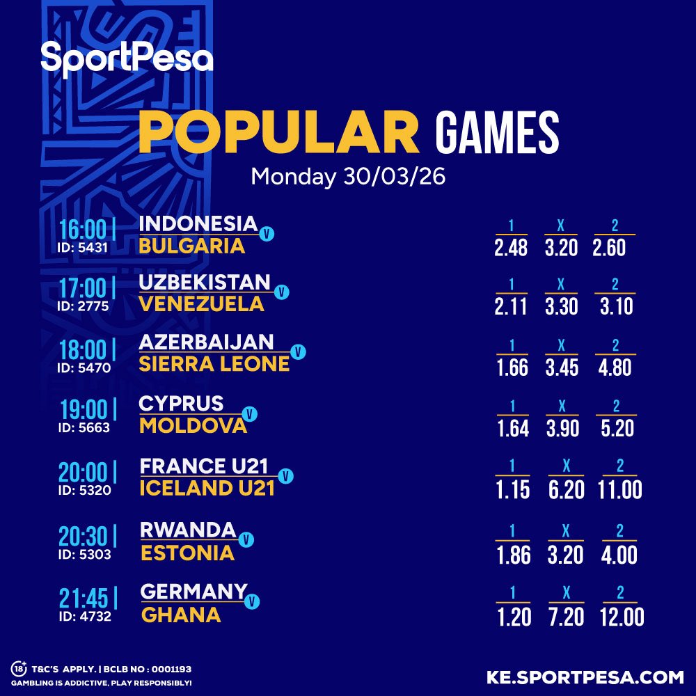 SportPesa's tweet image. New week, more money au sio?!😜

International action leo ni Kali, tumeBOOOST, Bonus ni upto 1000%, Cashout pia iko!

Unangoja?

Kazi kwako! 📲 spp.ke/highlights | #MakeItCount