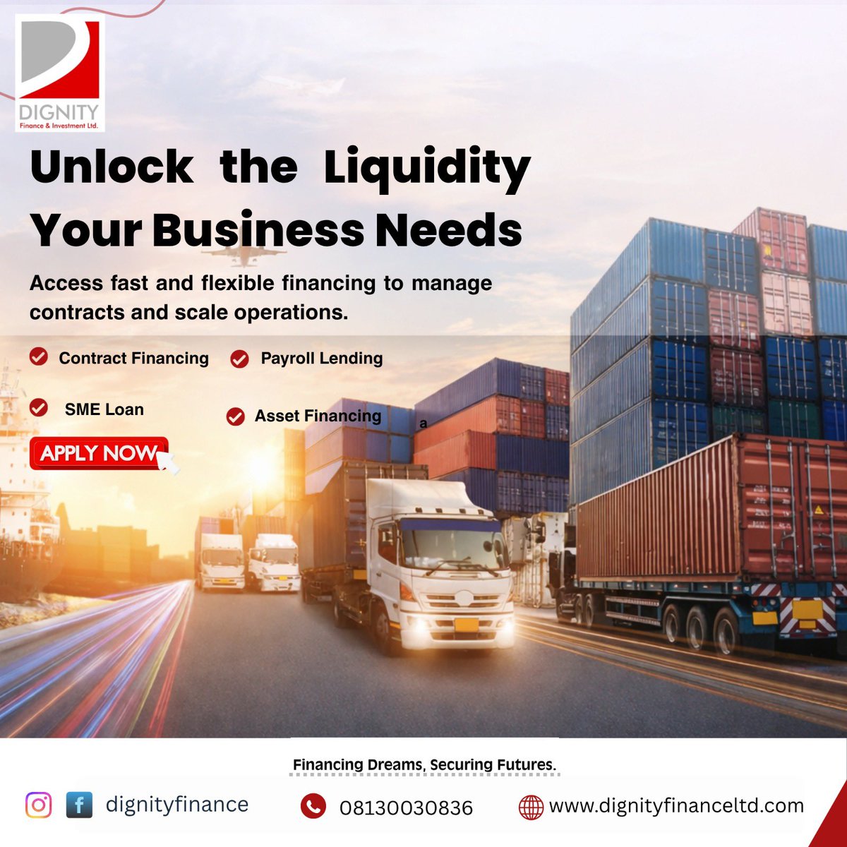 dignity_finance's tweet photo. Unlock the capital your business deserves 💼🚛
From contract financing to payroll support, we provide fast and flexible funding to keep your operations moving and your growth unstoppable.
Apply now and take your business to the next level. 🚀 https://t.co/LEecro6Rte