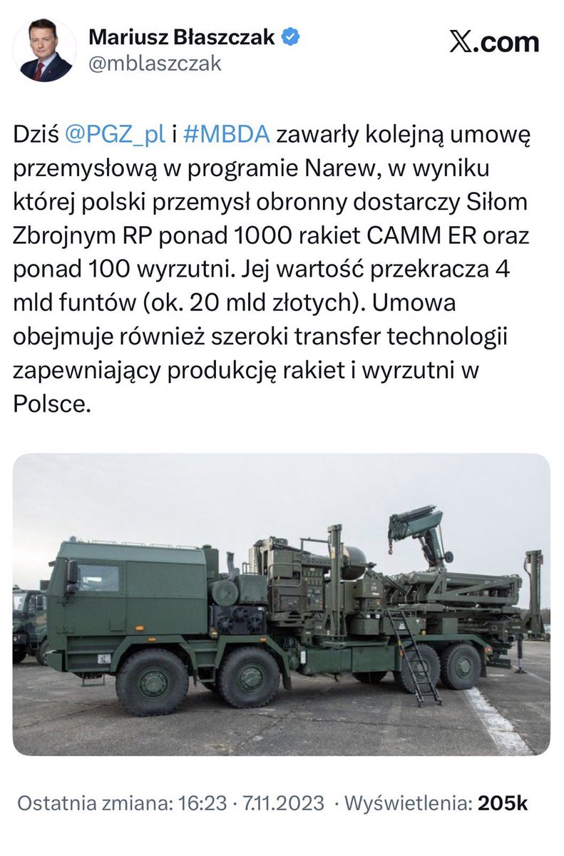 Mariusz Błaszczak tweet media