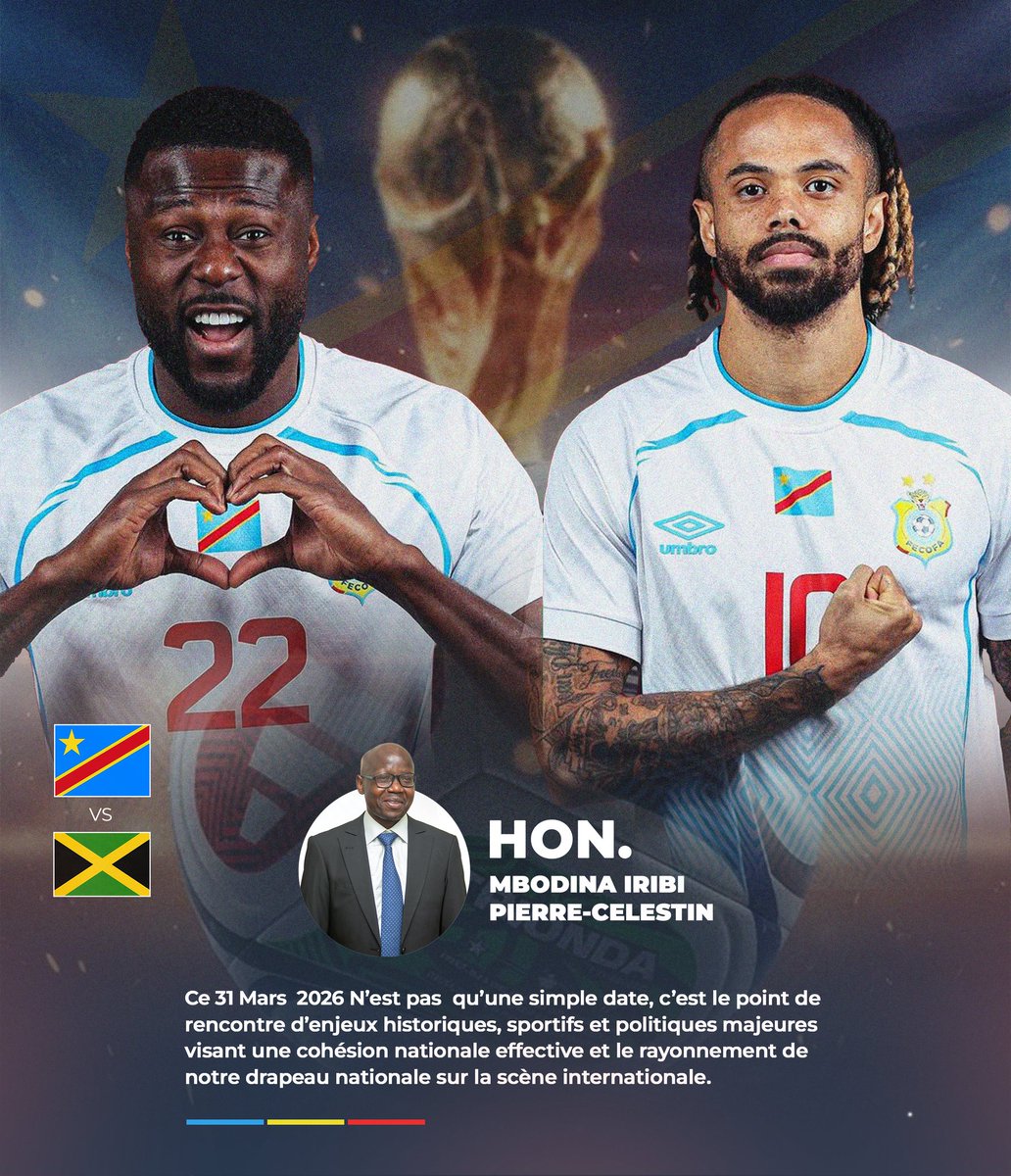 Un match, un défi, une rencontre avec l'histoire pour redorer l'image de notre drapeau longtemps ternie.

Allez-y les Léopards !
<a href="/Presidence_RDC/">Présidence RDC 🇨🇩</a>
<a href="/AssembleeNatRDC/">Assemblée nationale 🇨🇩</a>
<a href="/FIFAWorldCup/">FIFA World Cup</a> 
#sports