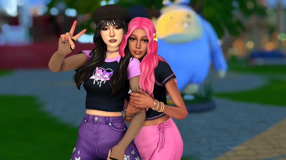 Sleepysimss's tweet photo. My Melody , Kuromi , and Hello Kitty😻 #showusyoursims #sanrio https://t.co/HFBtTrtiyv