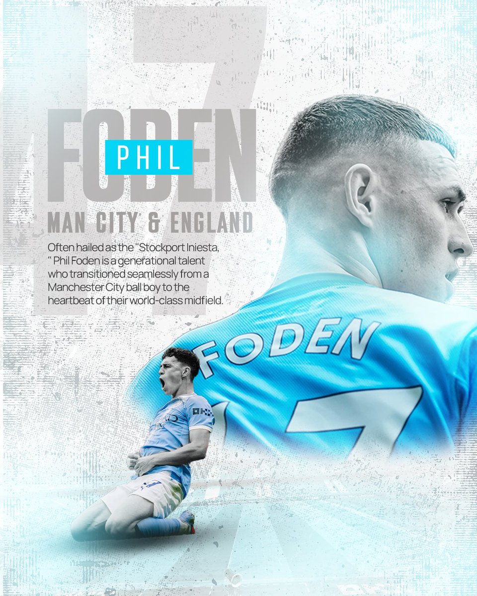 Ludath3gr3at's tweet image. Day 30/30: Photoshop Challenge- THE FINALE

We made it. 30 days. 30 designs.

The Last Piece: A tribute to @PhilFoden . 

The Vibe: Ice cold precision.

The Question: Which of the 30 days was your personal favorite?

1–10?

#30DayDesignChallenge #Photoshop #ManCity #Foden