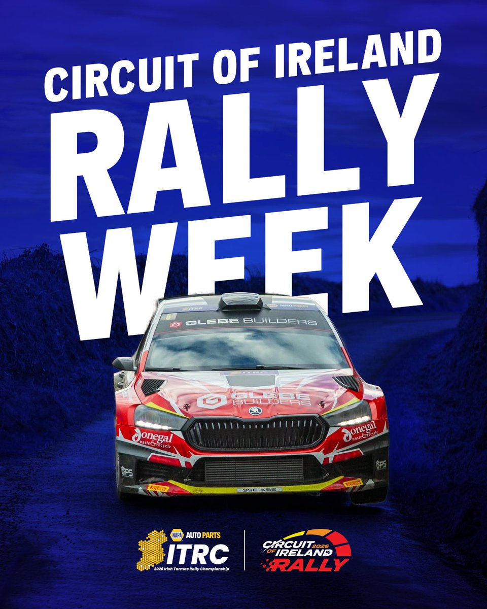 IrishTarmacTROA's tweet photo. It’s Circuit of Ireland weeeeeekkkkk! 🤩

The championship heads North for the first time this year; who’ll be there?

#CircuitofIreland #ITRC #IrishTarmacRally #MotorsportIreland https://t.co/zxU699iNTg