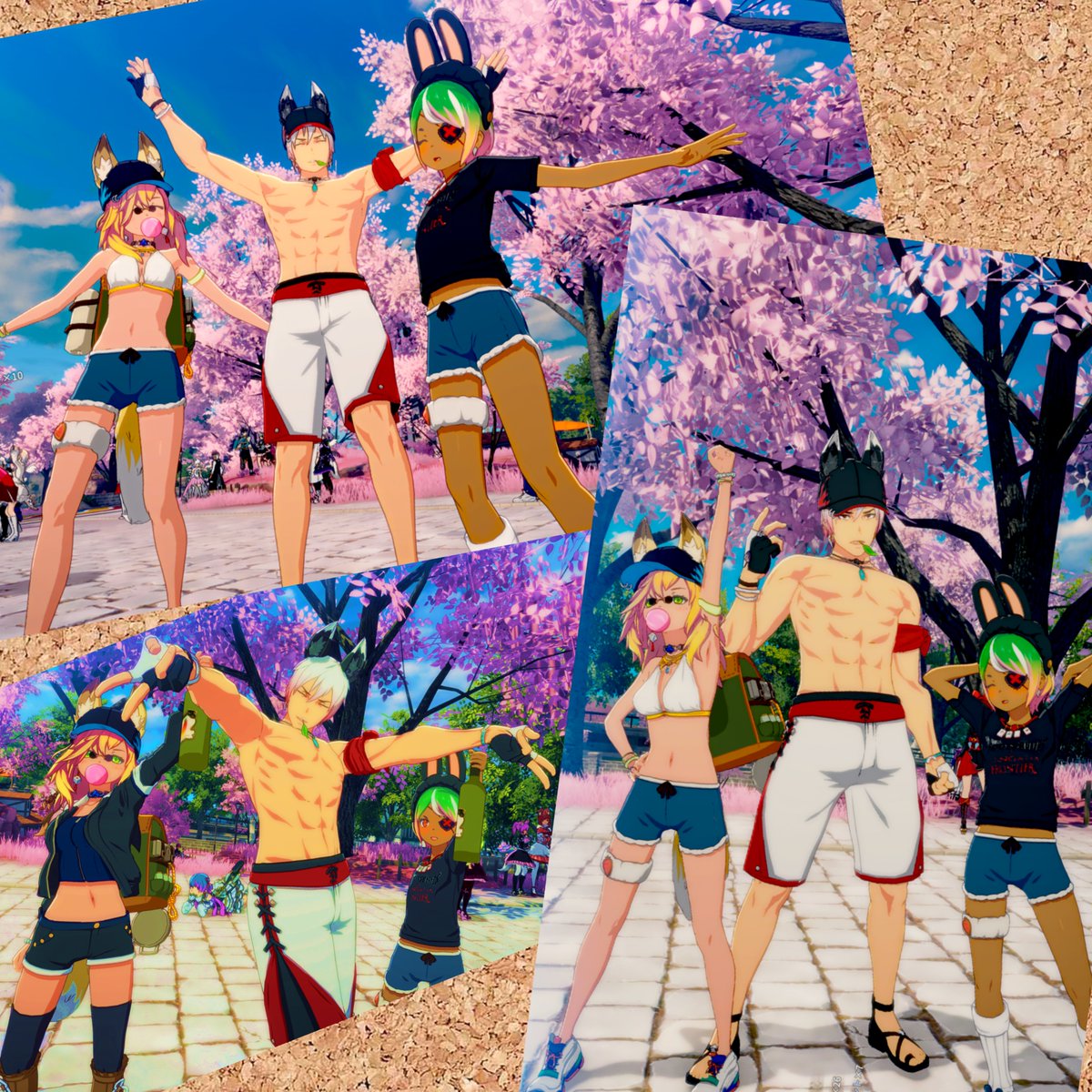 LittleBee_bp's tweet photo. 昨日は #BPSRお花見フェスタ にて、迅帝さん＆めめさんと一緒にお花見しマッスル！🌸💪
桜満開！筋肉全開！！なお姿見てしまったら…自分ももう脱がずにはいられず…！！
花も肉体美も堪能できて、感謝のダブルバイセップス！
#スタレゾSS https://t.co/LRQO7fYeDZ