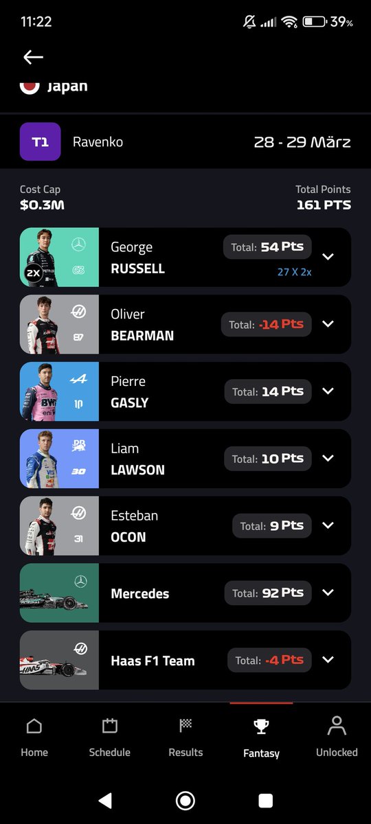 RavenkoYT's tweet photo. 3rd weekend in a row with a driver that had a DNF in all 3 teams :) As expected LL was amazing but unfortunately I couldn't play it bc I had Bor. In the end it was the right decision because I atleast have the budget to play 2A constructor for the Sprint. (T2 only with Fer+McL) https://t.co/DC5140FFw3