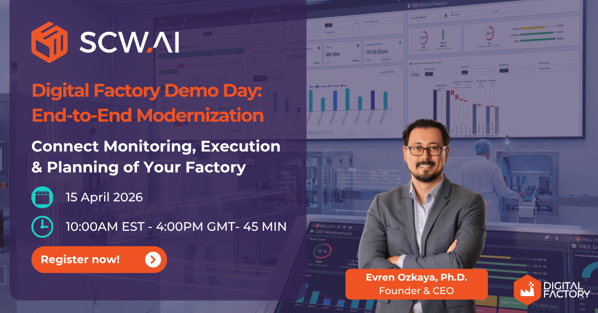 SCWAI_'s tweet photo. 🏭Join our Digital Factory Demo Day to see how a single source of truth can boost throughput by 25% and cut costs by 20%. 📈

🗓️ April 15, 2026 | 10:00 AM EST | 4:00 PM GMT | 45 Minutes

🔗Register here: https://t.co/1EM6UC9W4z

#Pharma40 #PharmaManufacturing #OEE #Industry40 https://t.co/yOdfHm3dvg