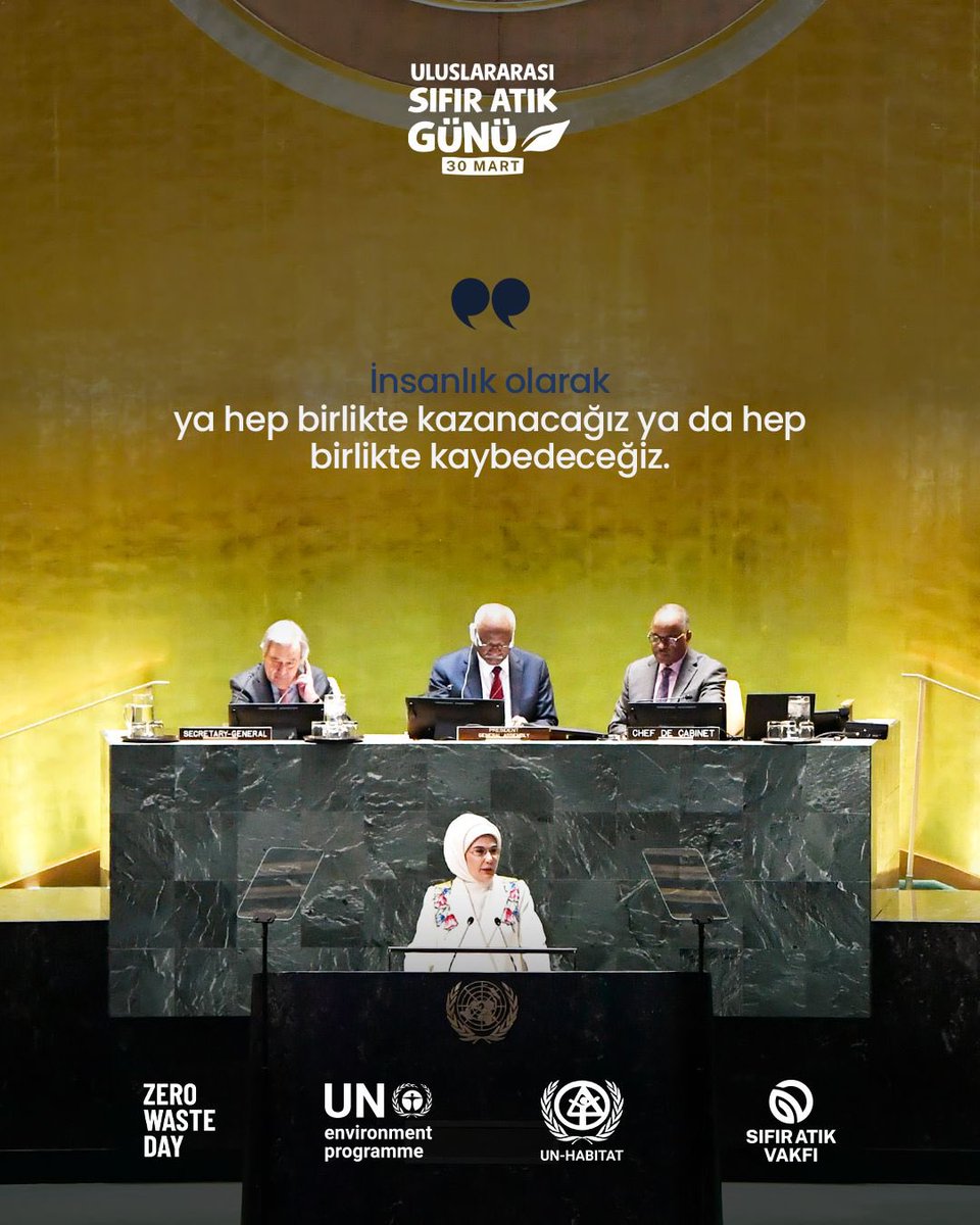 #SıfırAtık bir gelecek vizyonudur! ♻️🌍

Sayın <a href="/EmineErdogan/">Emine Erdoğan</a> Hanımefendi’nin öncülüğünde, Türkiye’nin girişimleriyle 30 Mart, Birleşmiş Milletler tarafından #UluslararasıSıfırAtıkGünü olarak ilan edildi!
 
<a href="/tugbaisikercan/">Tuğba IŞIK ERCAN</a> <a href="/ArvasAbdulahat/">Abdulahat Arvas</a> <a href="/zerrin_alpaslan/">Zerrin Alpaslan</a> <a href="/AKKADINGM/">AK Parti Kadın Kolları</a>