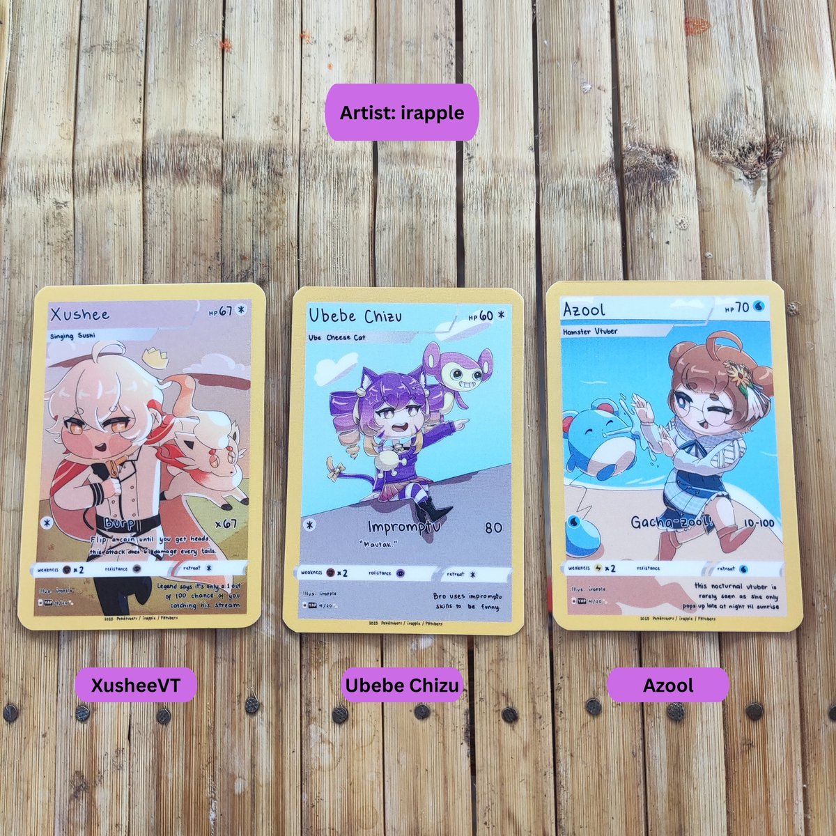 7th- @irapplee Booth PHVtubers Pokemon Gacha Cards Xushee (XusheeVT ...