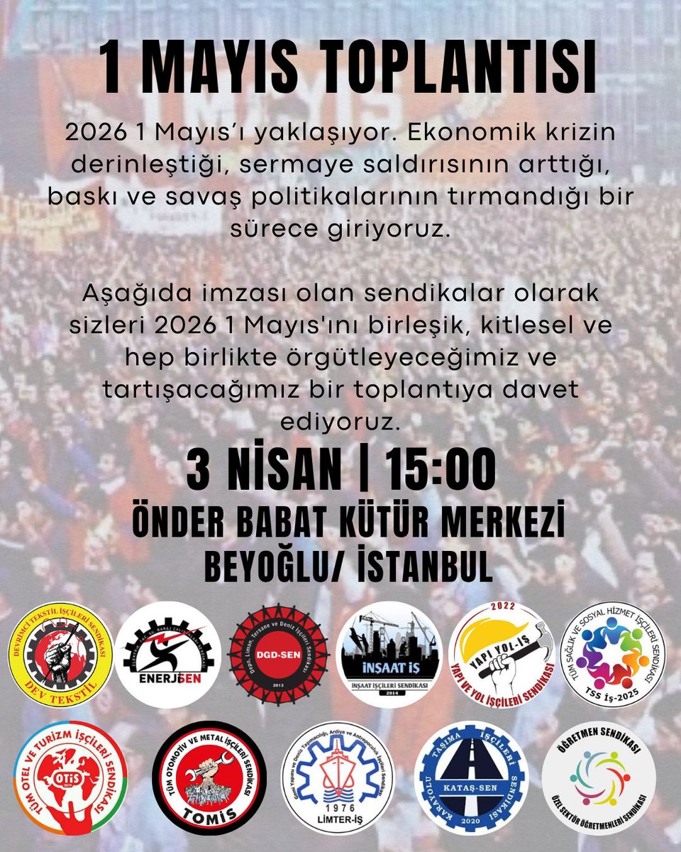 DİSK / LİMTER-İŞ SENDİKASI tweet media