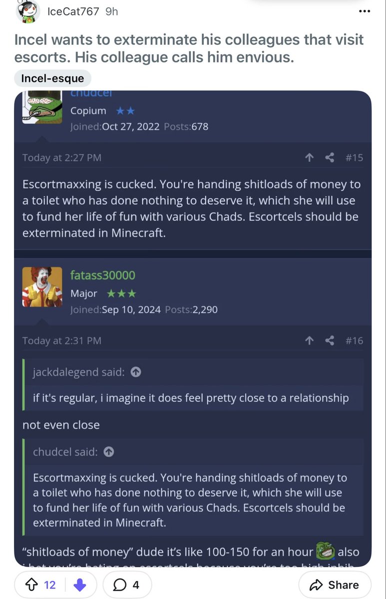Incelphobes Posting Their L’s Online tweet media