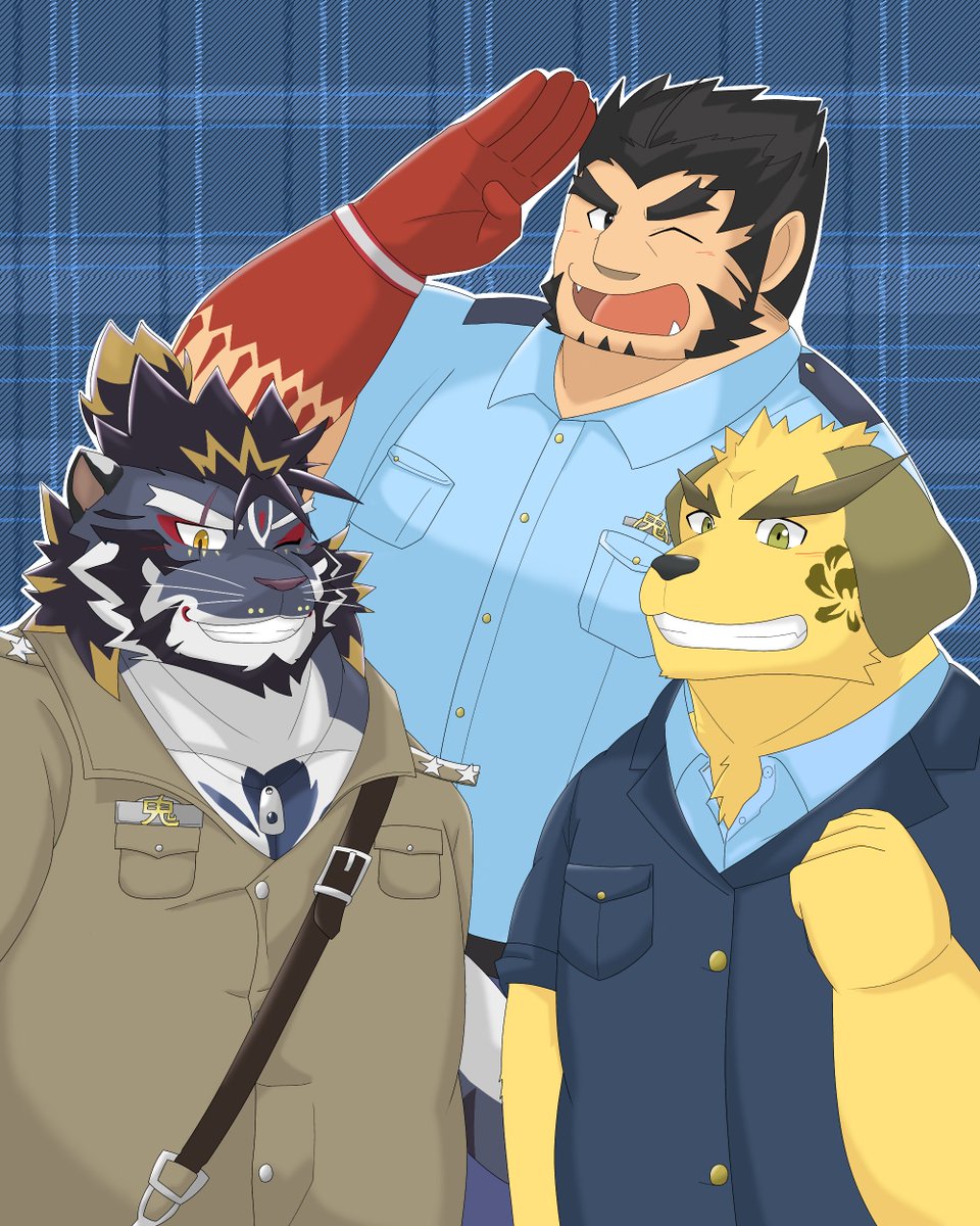 #放サモ　警察組　警察組の中だとタヂカラオとノブミチとジャガンナートが一番好き　みんなはこの中だと誰が好き?