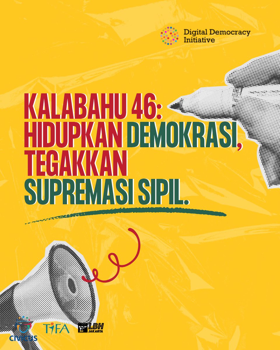 LBH_Jakarta's tweet photo. Di tengah menyempitnya ruang sipil, menjaga kebebasan sipil tidak cukup hanya dengan respons sesaat.
 Perlu upaya yang lebih berkelanjutan mulai dari memperluas partisipasi masyarakat sipil, termasuk kelompok yang selama ini terpinggirkan, hingga memperkuat kapasitas dan pengaruhnya dalam mengawal demokrasi.

Di titik itu, ruang belajar jadi penting: untuk memahami konteks, menyadari posisi, membangun solidaritas dan ketahanan, serta melihat bagaimana kita bisa ambil peran.

Dari kebutuhan itulah Kalabahu ke-46 kembali diselenggarakan. 
Pendaftarannya akan dibuka pada 26 Maret hingga 5 April 2026.