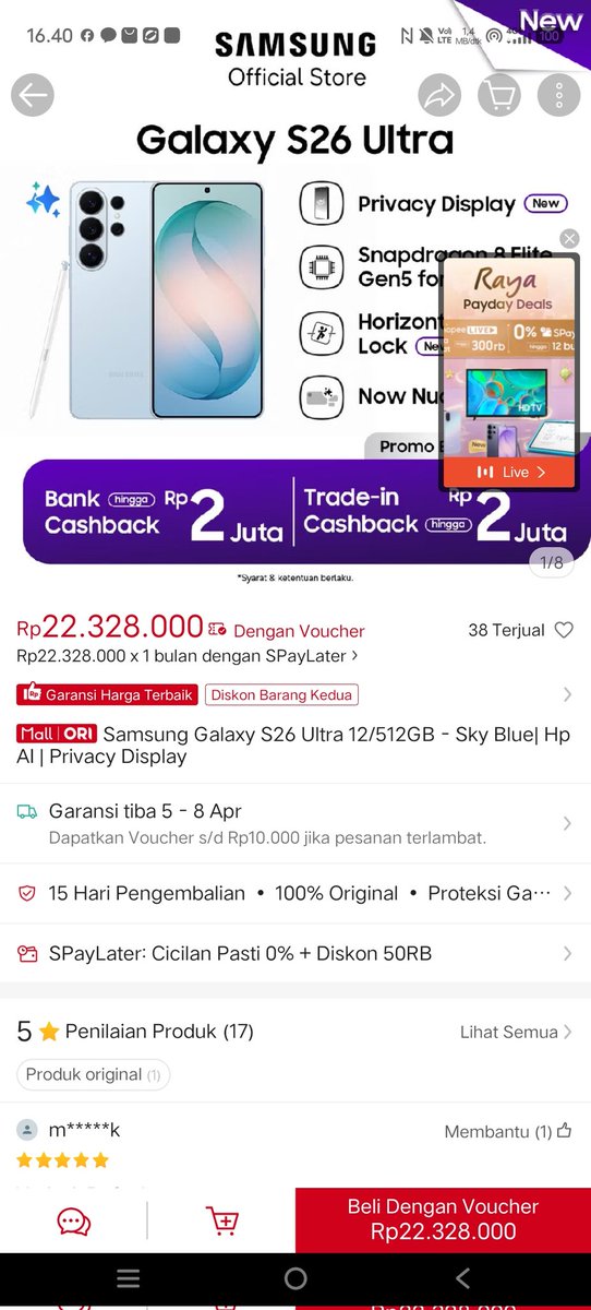 IkyShido's tweet photo. @ShopeeID Suka banget sama fitur Horizontal Lock di #GalaxyS26 Series, bikin video aku tetap stabil meskipun banyak gerak 🙌 #GalaxyS26xShopee https://t.co/KvC0DHC6kK