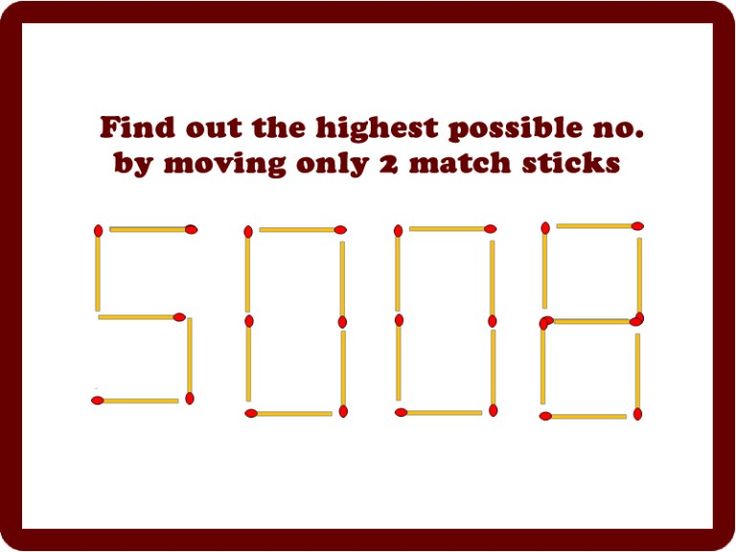 FitFusion__'s tweet photo. Find out the highest possible no.
by moving only 2 match sticks! https://t.co/q6adOkXsBq