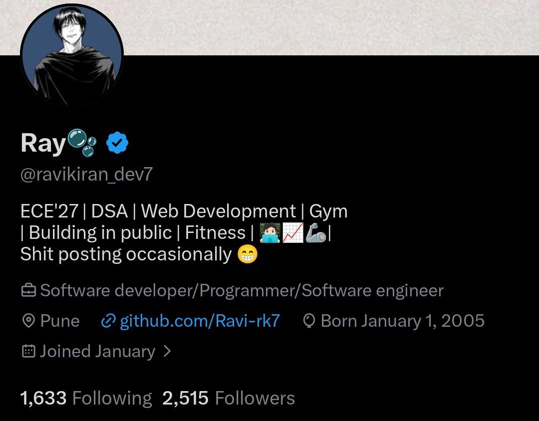 Just reached 2500 followers 🚀📈 

Never thought I'd reach here this 
quickly 🥹 

Thank you all for your support it means alot  🥰

Road to 3k begins 👀