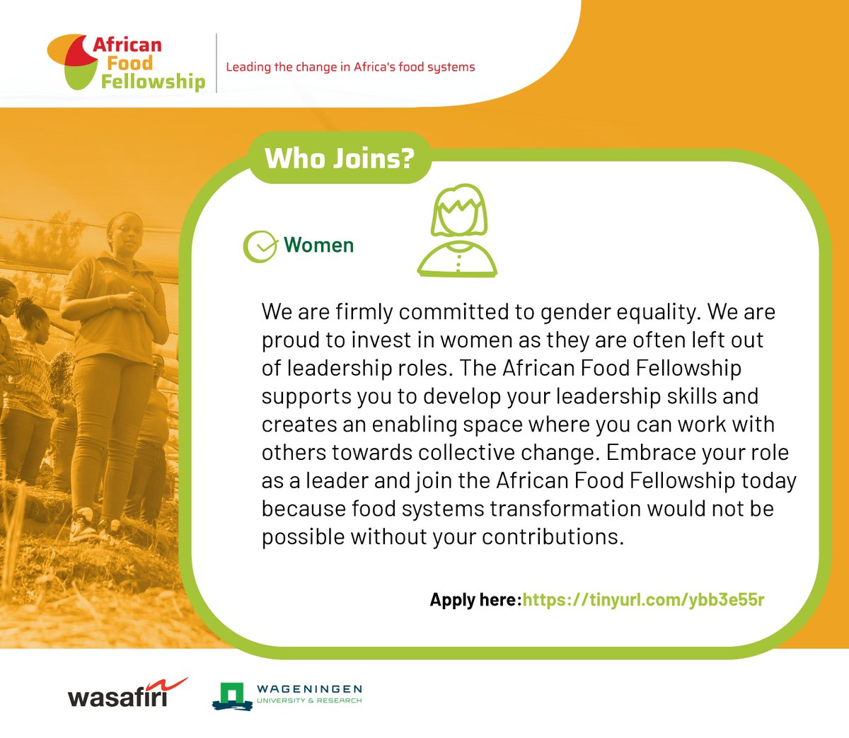 _AfricanFood's tweet photo. Women aren’t just part of food systems they lead them.
 
Yet too often, they’re left out of leadership spaces. We are changing that narrative.

📢Calling women changemakers in Kenya, Rwanda and Zambia to grow their impact with the African Food Fellowship https://t.co/ASjuIt82Ag https://t.co/LHlqY6PLf3