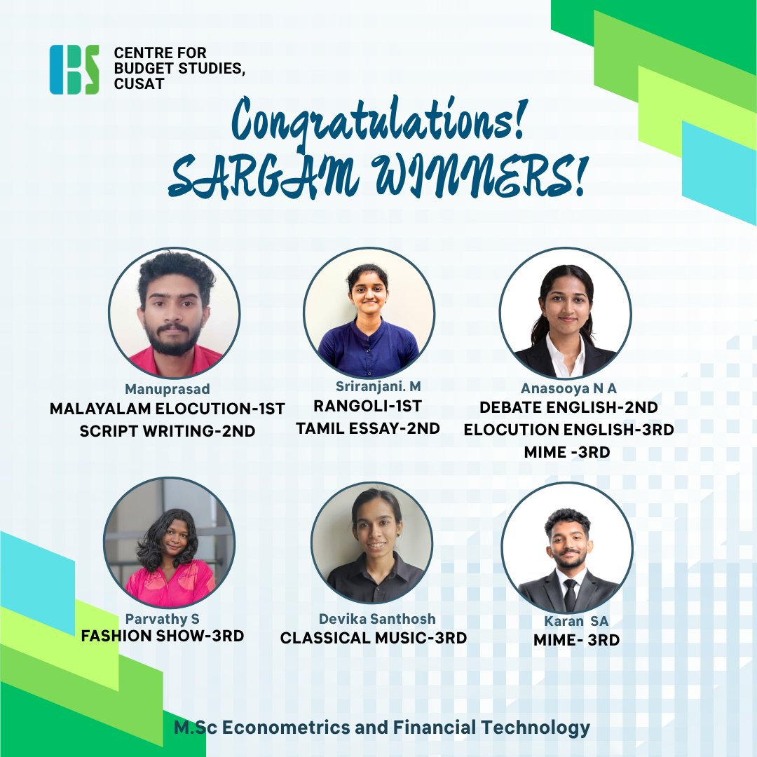 CBS takes immense pride in the remarkable achievements of Manuprasad K P , Sriranjani M, Anasooya N A, Parvathy S, Devika Santhosh, and Karan SA in Sargam. Your hard work, dedication, and passion truly reflect the spirit of our institution and continue to inspire us all.
#Sargam