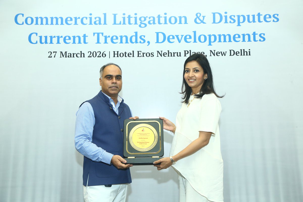 𝐂𝐨𝐦𝐦𝐞𝐫𝐜𝐢𝐚𝐥 𝐋𝐢𝐭𝐢𝐠𝐚𝐭𝐢𝐨𝐧 &amp; 𝐃𝐢𝐬𝐩𝐮𝐭𝐞𝐬: 𝐂𝐮𝐫𝐫𝐞𝐧𝐭 𝐓𝐫𝐞𝐧𝐝𝐬, 𝐃𝐞𝐯𝐞𝐥𝐨𝐩𝐦𝐞𝐧𝐭𝐬 - 𝐍𝐞𝐰 𝐃𝐞𝐥𝐡𝐢

Anubha Agarwal is recognized as a Distinguished Woman Leader in Law.

🌐Explore on our website: achromicpoint.com