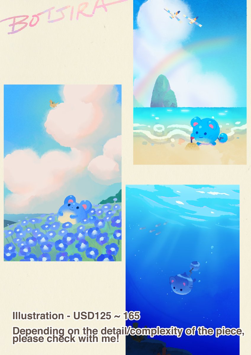 botjira's tweet photo. Hi, I’m Botjira, a watercolour illustrator🎨
Drawing commissions are my livelihood!!💖
Please DM me for comms, thank you💗 https://t.co/PxYMN3JnVE