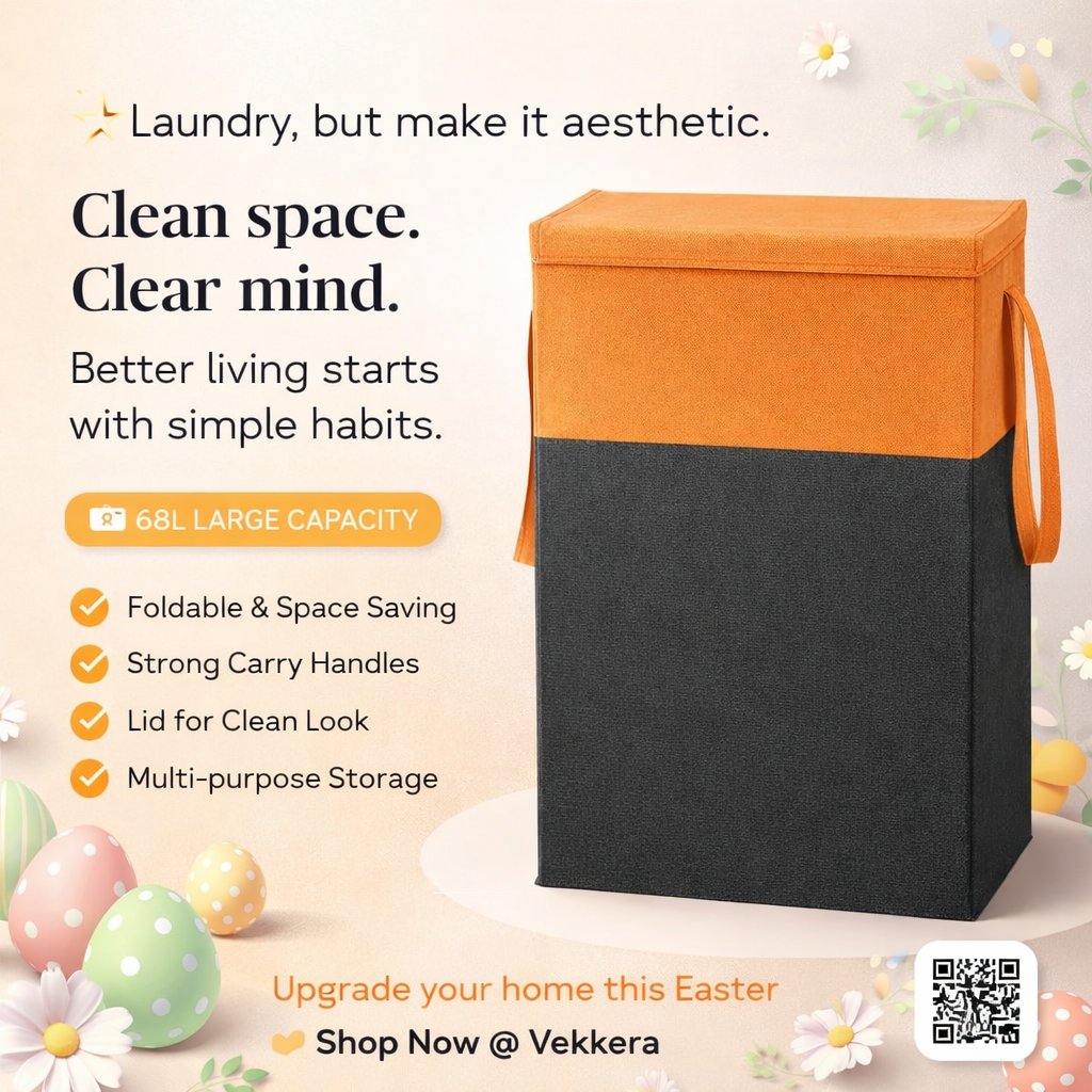 VekkeraStores's tweet image. 🌸 Tired of messy laundry ruining your room aesthetic?

Upgrade your space this Easter with the Vekkera 68L Folding Laundry Basket – the perfect blend of style, storage, and convenience.

👉 Shop now: vekkera.co.uk

#Vekkera #LaundryBasket #LaundryBasketUK #Home