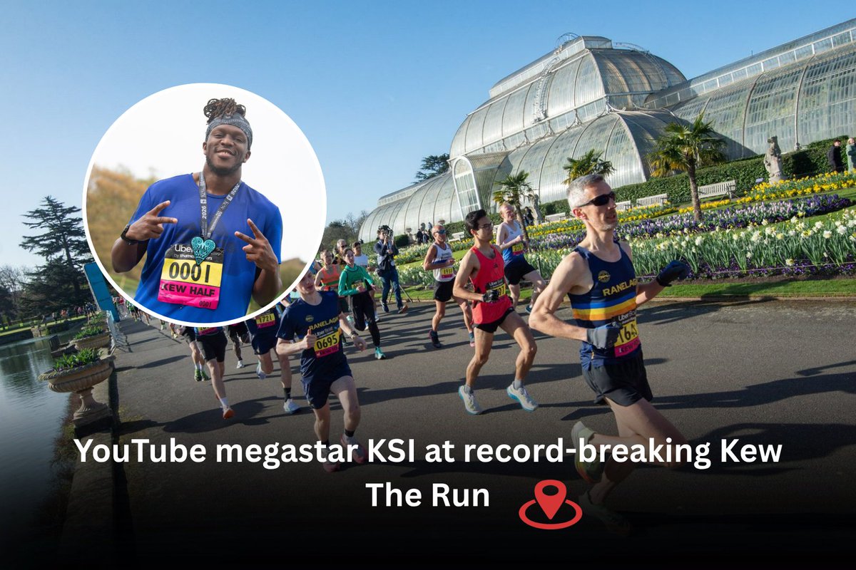 RichmondNubNews's tweet photo. The Kew Half Marathon reached 'new heights' this year as 5,500 runners completed the event - including YouTube megastar KSI 🏃‍♀️

READ MORE ➡️https://t.co/G9JrUlilvn https://t.co/qykmWrpePd