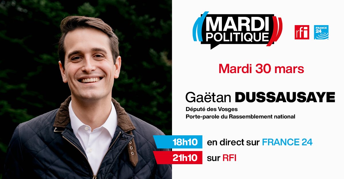 🎙️ RDV ce soir sur <a href="/FRANCE24/">FRANCE 24</a> à 18h10 et sur <a href="/RFI/">RFI</a> à 21h10

<a href="/G_Dussausaye/">Gaëtan Dussausaye</a> répondra aux questions de <a href="/FredRiviereRFI/">Frédéric Rivière</a> et <a href="/RoselyneFebvre/">Roselyne Febvre</a>