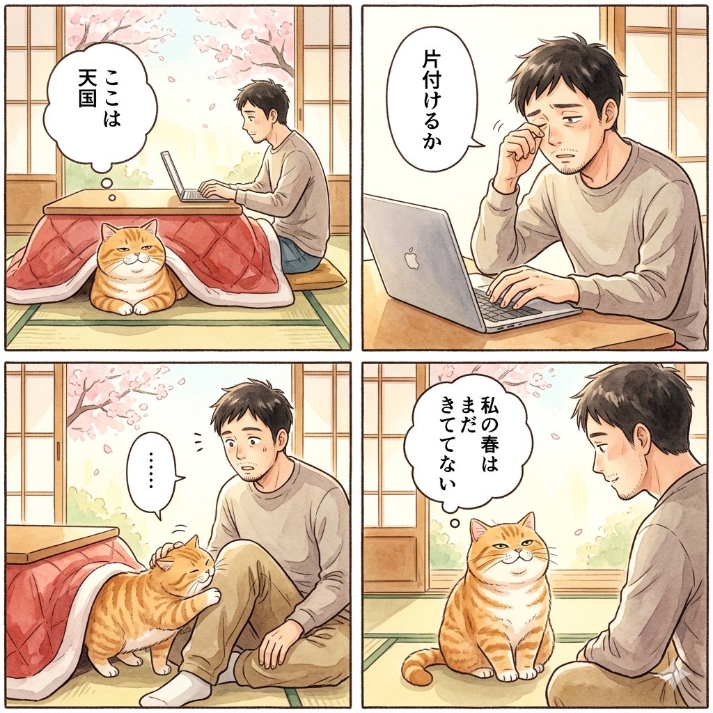 jacklyn_s_s's tweet photo. こたつ猫の独り言
まだ早いだろ
こたつ、もう片付けた？ https://t.co/VRcaHsAr4k