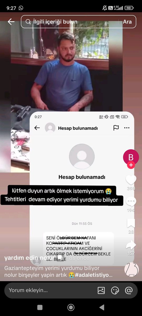 Gaziantep'te iki çocuk annesi bir kadın, kendisine zorla uyuşturucu içirip mekanlarda çalıştırdığını iddia ettiği erkek tarafından gönderilen tehdit mesajlarını paylaştı.