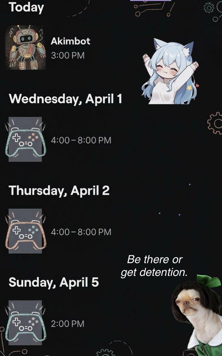hello_prizmo's tweet photo. This weekโs stream! Do check Twitch to get your time in your time zone. <3
#vtuber #envtuber #vtubestreamer #streaming https://t.co/Dbk8bWVxBB