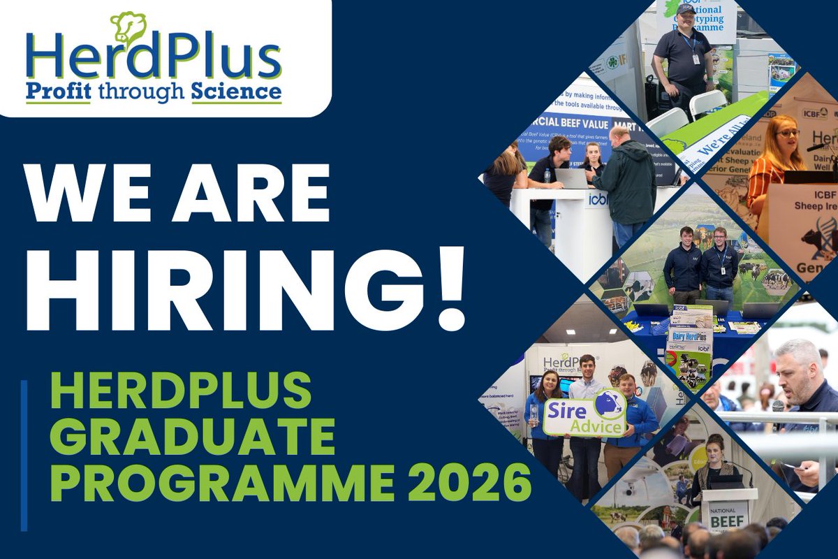 HerdPlus's tweet image. Today is the last day to apply for the 2026 HerdPlus Graduate Programme!    
Successful candidates will be offered an exciting opportunity to join our world-leading organisation for 12-months.       
For more info, see: icbf.com/current-vacanc… 
#GraduateProgramme #ApplyToday