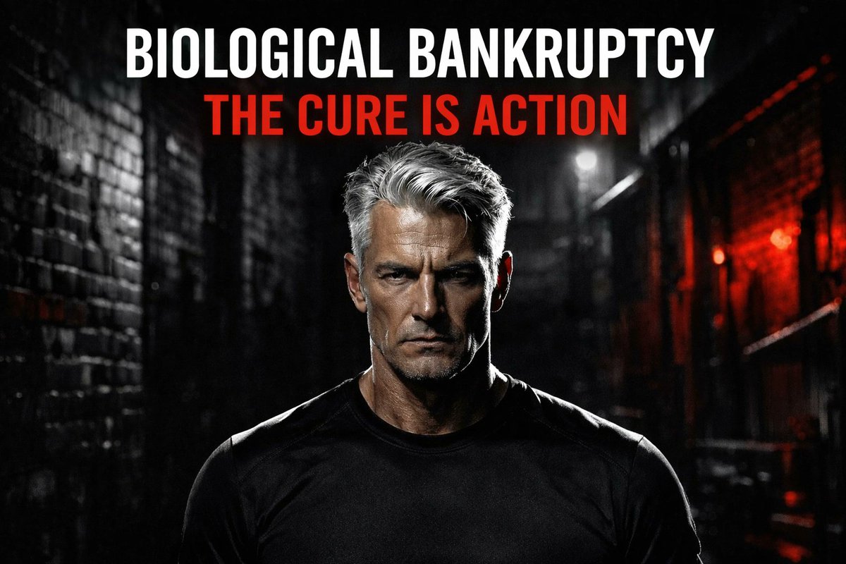 SimonLeeOTWP's tweet photo. Biological bankruptcy is the modern epidemic. Docility is the symptom. Physical discipline is the only cure. Rule 3: Win the Inner Battle. We are an Order, not a program. Stop drifting. Forge the warrior within. #UnlimitedCourage #Discipline #InnerBattle #Warrior https://t.co/DLffxF5r98