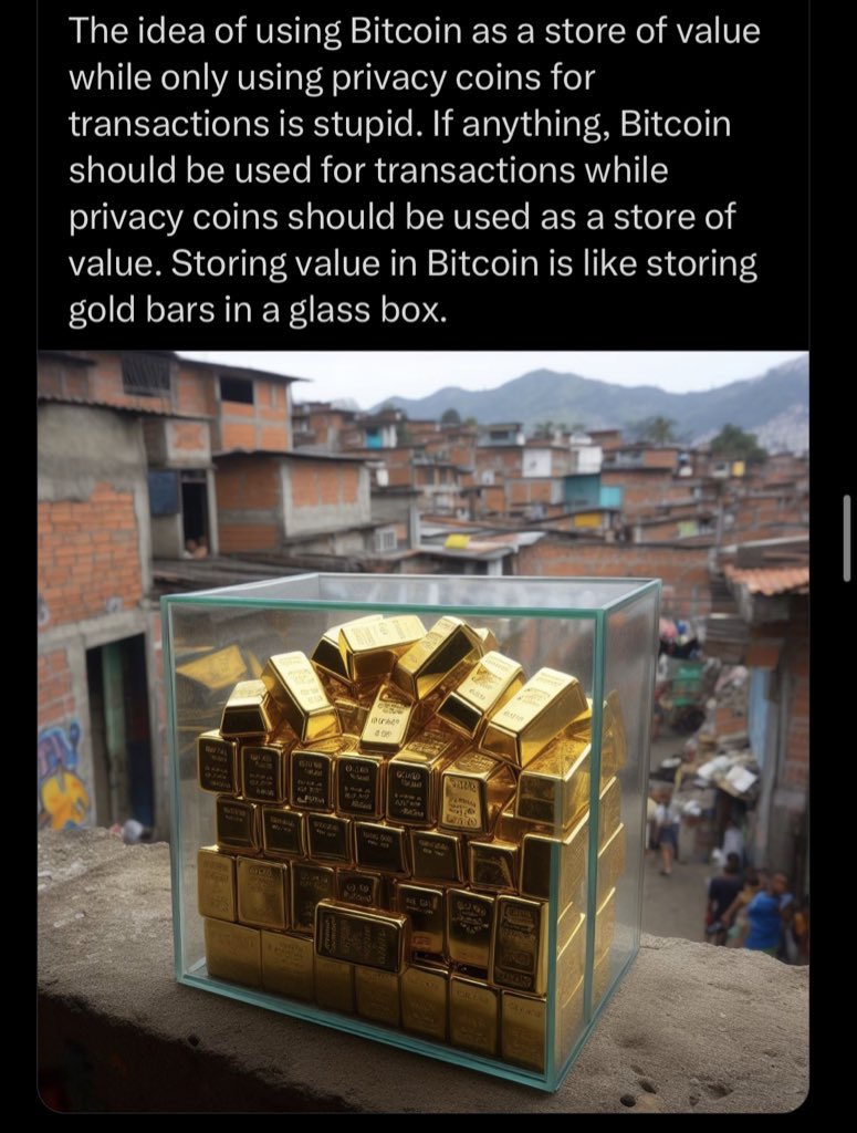 mw_grin's tweet photo. @BSCNews your privacy,
your wealth, your life..
Bitcoin was never designed to be a store of value. https://t.co/sTAJWom64i