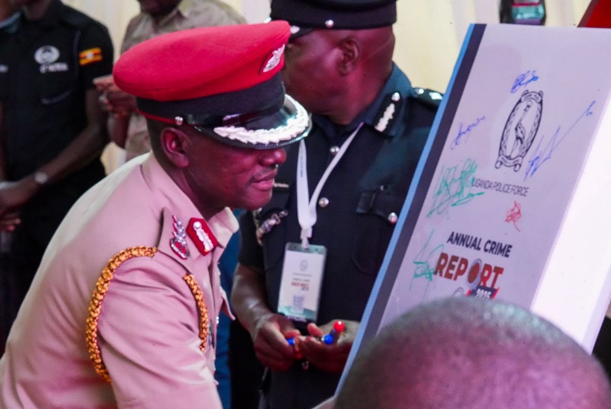 GCICUganda's tweet photo. The Uganda Police Force Annual Crime Report 2025 Officially Launched!! #ACR2025 #OpenGovUg https://t.co/mn1aFMRGbX