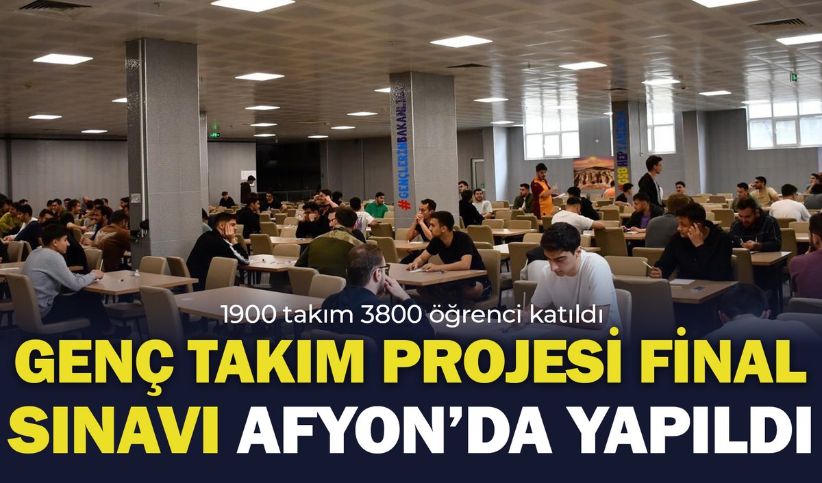 AfyonPostasi's tweet photo. Genç Takım Projesi Final Sınavı Afyon’da yapıldı: 1900 takım 3800 öğrenci katıldı https://t.co/gR0uXxwOm8 https://t.co/pTqDT29t2x