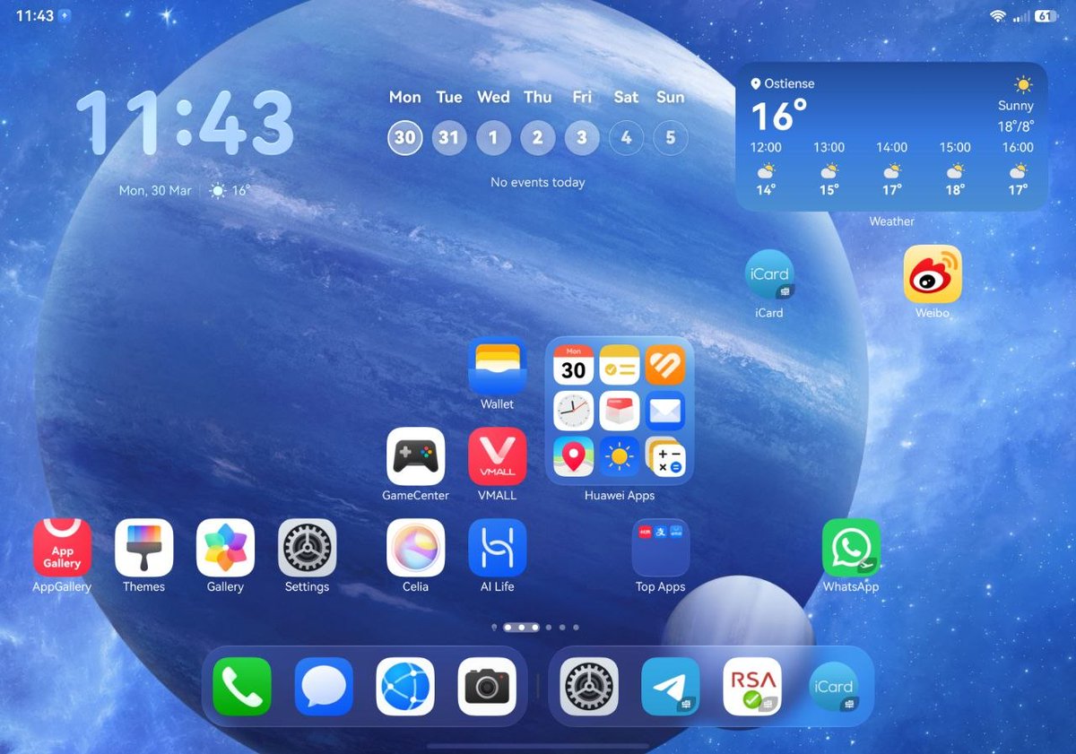 LivingInHarmony's tweet photo. 'before update v post update' - Mate XT HarmonyOS 6.0.0.328 SP52, API 23 of HarmonyOS 6.1 internal beta.
#MateXT #UltimateDesign #HarmonyOS6 #Build328 #SP52 #Huawei #Update #Patch #API23 #Rollout #ClosedBeta #EarlyAccess #Immersive #Glass #Mode #UI
https://t.co/t0G0qeIitn https://t.co/B5JruyFzl0