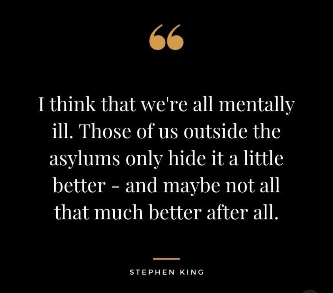 A nice quote that I thought was worth sharing 😊

#quote #writingcommunity #stepenking #haveagoodday #books