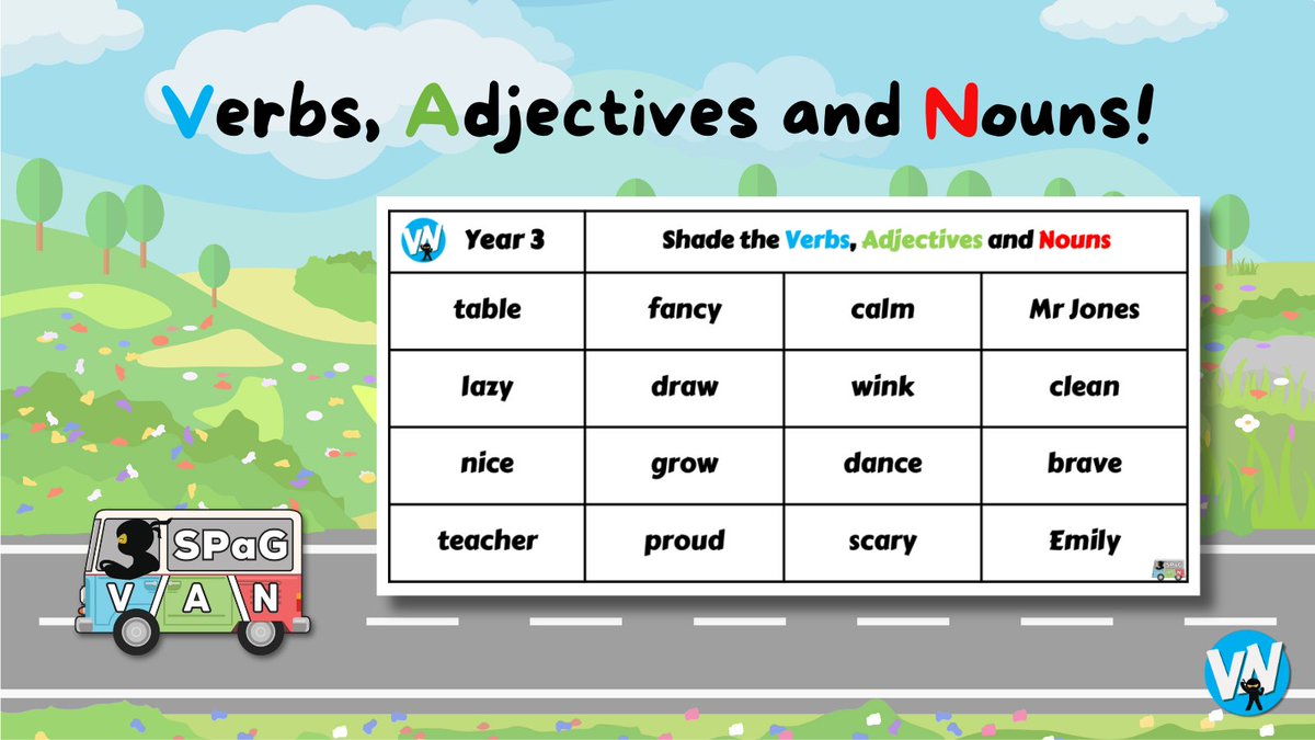VocabularyNinja's tweet image. 🔥 THE SPaG VAN! 🚛 Verbs, Adjectives and Nouns!

🎯A super special T &amp;amp; L system dedicated to mastering Verbs, Adjectives and Nouns from Year 1 to Year 6! 880 resources!

🔗 - vocabularyninja.co.uk/the-spag-van/

#grammar #primaryschool #teacher #tutor #learning #SPaG #education #resources