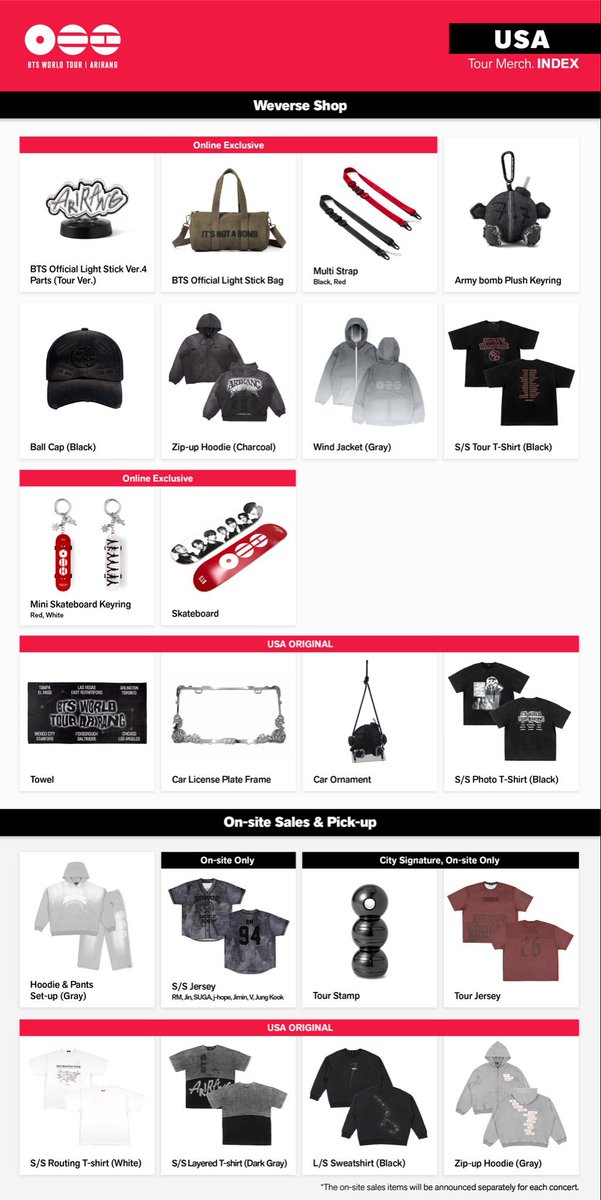 BTS WORLD TOUR 'ARIRANG'』ワールドツアーの公式グッズが予約開始