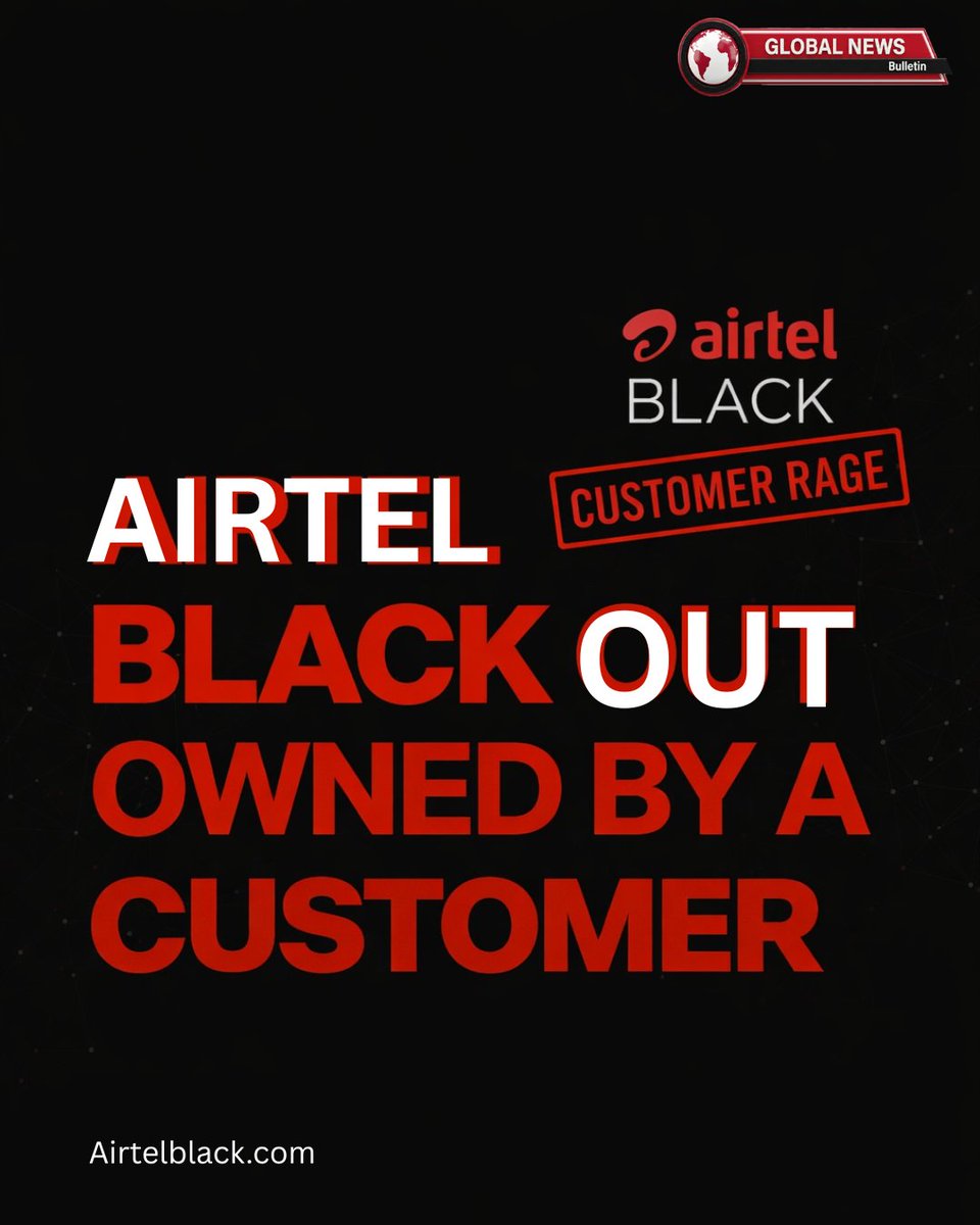 GNBInsight's tweet photo. A frustrated Airtel customer has gone viral after creating a satirical website, https://t.co/hYaALmkfsJ, highlighting issues marked as “resolved” but allegedly left unfixed.

#AirtelBlack #TechNews #IndiaNews #CustomerExperience #DigitalProtest #StartupStory https://t.co/hhFT0wYnR1