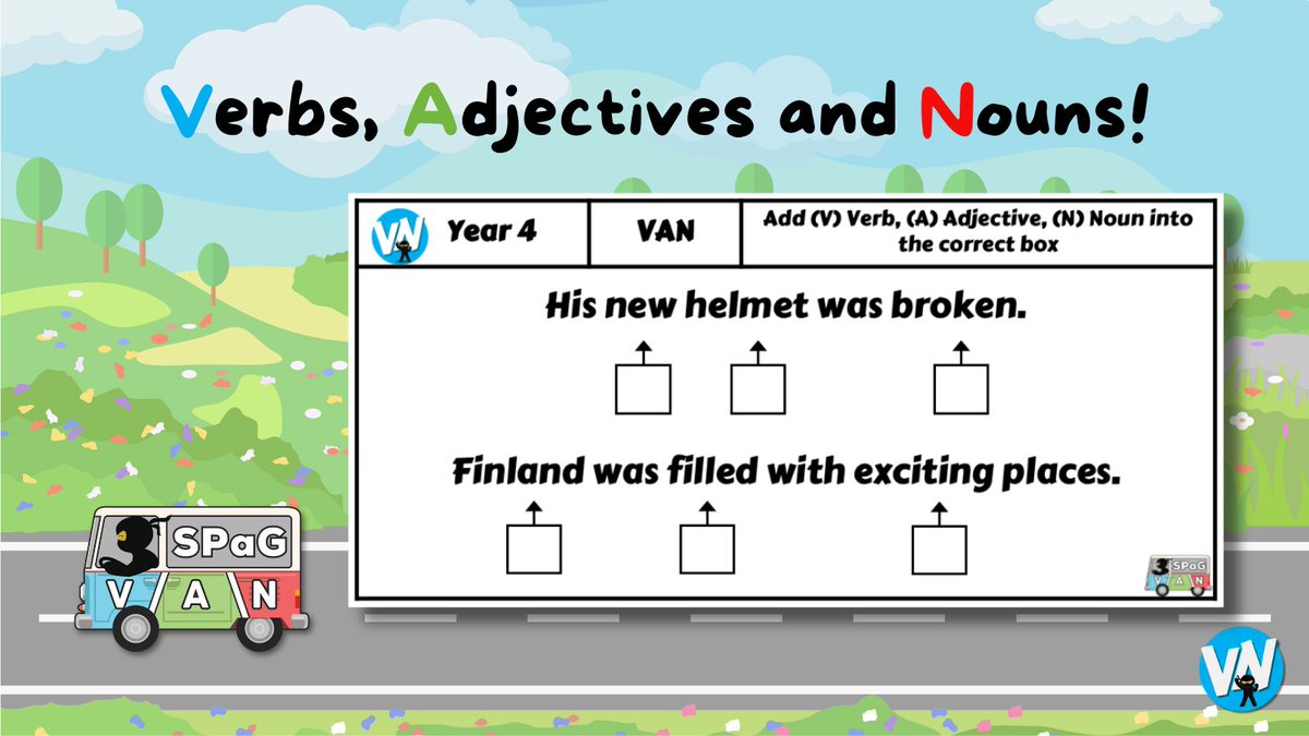 VocabularyNinja's tweet image. 🔥 THE SPaG VAN! 🚛 Verbs, Adjectives and Nouns!

🎯A super special T &amp;amp; L system dedicated to mastering Verbs, Adjectives and Nouns from Year 1 to Year 6! 880 resources!

🔗 - vocabularyninja.co.uk/the-spag-van/

#grammar #primaryschool #teacher #tutor #learning #SPaG #education #resources