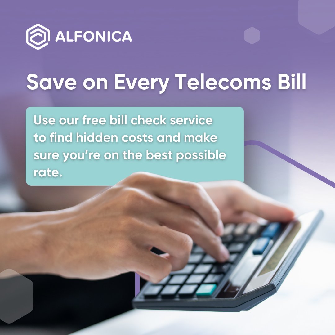 Business costs can creep up unnoticed. Many companies overpay for connectivity. 

At Alfonica, we offer a free bill check to spot overspending and ensure you're on the best rate 💸 

Message us or visit our website for your free review! 🔗tinyurl.com/5n6sp9eu