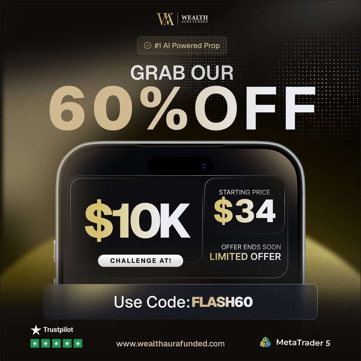 🚨 Crazy Promo - 60% OFF 🚨

We’re not here just to fund traders…
We’re here to build them.

60% OFF all challenges 👇
🎟️ FLASH60

See for yourself why we're here to change the industry

The #1 AI Powered Prop 🥇

Day 4 with my $10k Step 2 Account from <a href="/WAFunded/">Wealth Aura Funded</a>

- PHASE 1: ✅
-
