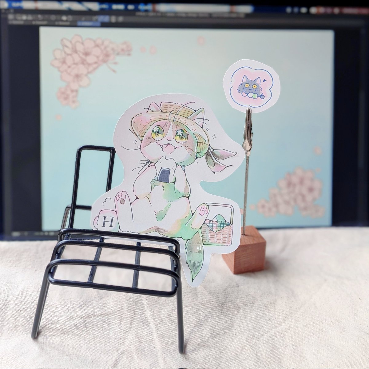 お花見ハナちゃん🌸
ソロピクニックに憧れて👒🍙✨️
#copic #ソロピクニック