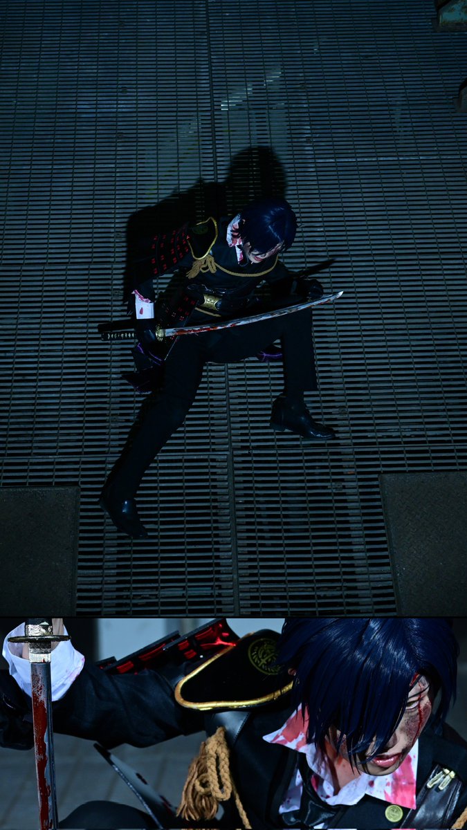 Athu32's tweet photo. ※Cosplay(血糊)※
縦画像TAP推奨
燭台切光忠
.
おそくほ
リブートさん廃墟1日目
陰影ゴリゴリ多めの戦闘光忠いっぱい撮って頂きました！
全部かっこいい😭💕
負傷した時や吠える姿撮って貰って満足…2枚目の一番下は脚長長船でした🙏
photo:オムさん(@omsbski)
#オムフォト 
#東海リブート https://t.co/0xyf8mah6w