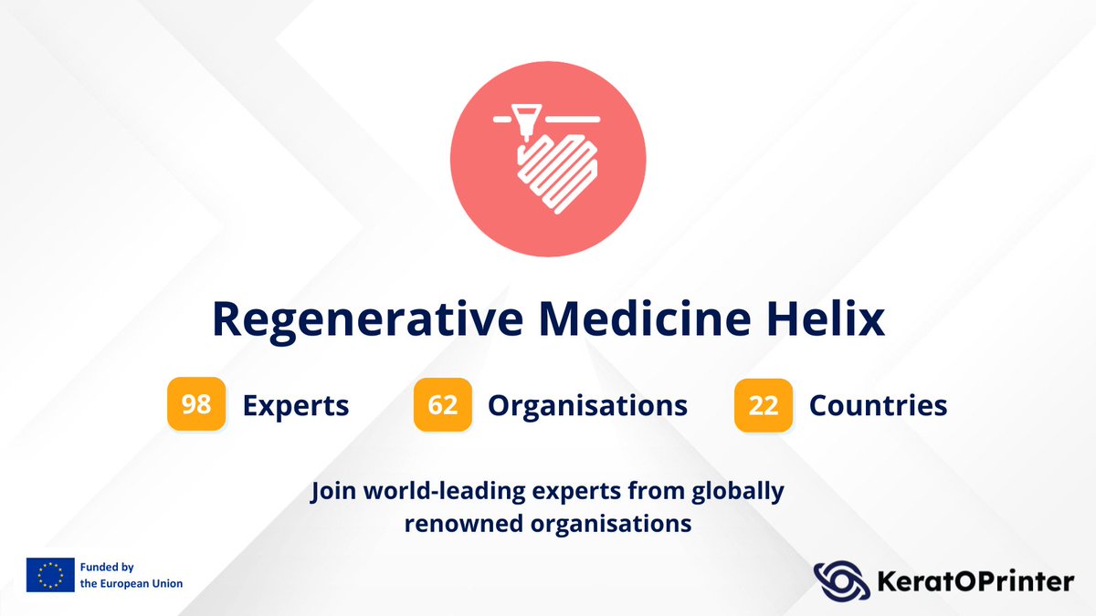 KeratOPrinter's tweet photo. ⭐️ #KeratOPrinter is the key project in the @Crowdhelix Regenerative Medicine Helix - an innovation community dedicated to advancing Bio-Printing technologies of living cells for regenerative medicine!

🔗 Join here:
https://t.co/e8vCT3Tk7e

#healthcareinnovation #bioprinting https://t.co/a2lYJQUrXB