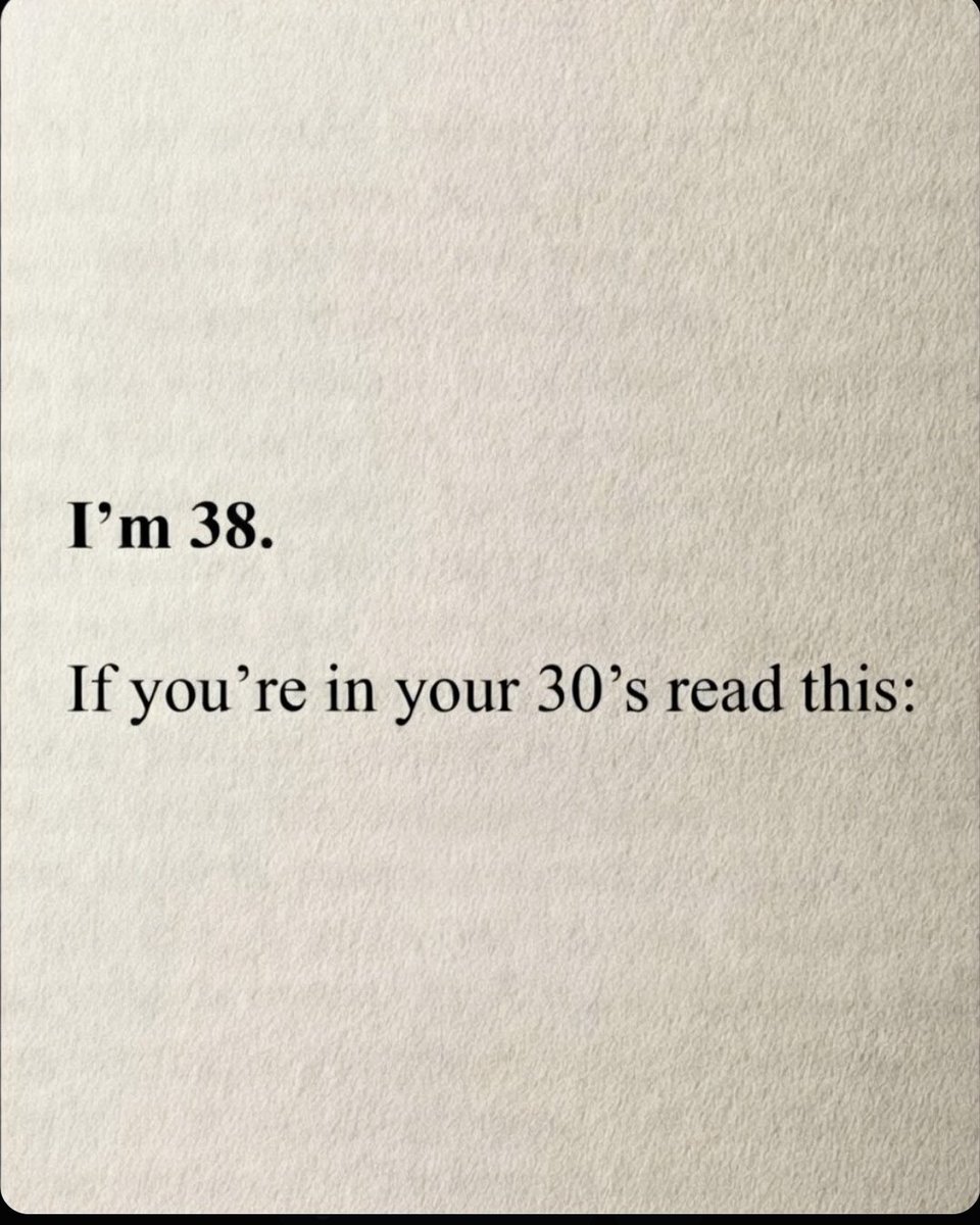 SucceededMind's tweet photo. I'm 38.

If you're in your 30's read this: https://t.co/0Pfu6eNYCD
