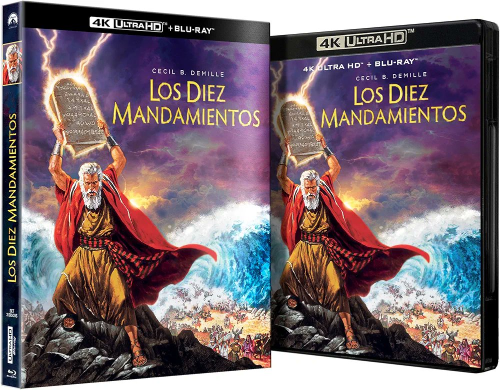 UHDSpain's tweet photo. Un título emblemático de Semana Santa: Los diez Mandamientos en 4K Ultra HD + Blu-ray.
Recordemos que el disco 4K no incluye la introducción del director, la obertura ni el intermedio, de los cuales hemos sido #excluidos, a diferencia de Alemania y Francia.
@DivisaFilms 👀 https://t.co/tPralGfScH